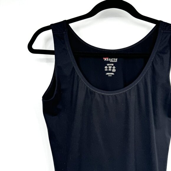 Spanx assets by Sarah Blakely  shape wear tank top womans plus size 1X Black - Picture 4 of 7